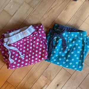 Aerie Pajama Bottoms - Pink, and Teal